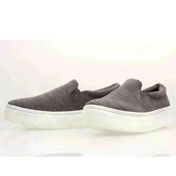 Fabletics Women's Pier Platform Grey Heather Knit Slip On Shoes - Picture 4 of 7
